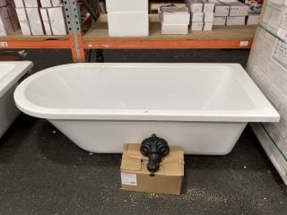 1700 X 780MM TRADITIONAL SINGLE ENDED FREESTANDING BATH WITH A SET OF BLACK CLAW & BALL FEET - RRP £1009: LOCATION - B2