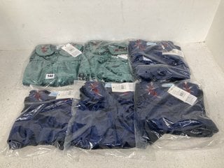 6 X MAPLE BABY GIRL TOP & TROUSER SETS IN BLUE/ GREEN - SIZE 24-30 MONTHS: LOCATION - WA4