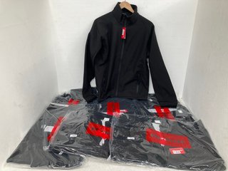 7 X RESULT ZIP UP JACKETS IN BLACK-UK SIZE M: LOCATION - WA5