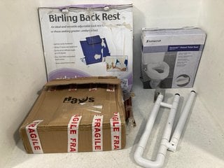 5 X ASSORTED HEALTHCARE ITEMS TO INCLUDE AIDAPT BIRLING BACKREST: LOCATION - WA11