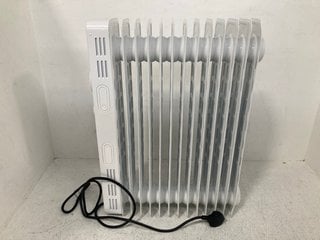 JOHN LEWIS & PARTNERS 2500W OIL FILLED RADIATOR IN WHITE: LOCATION - A8