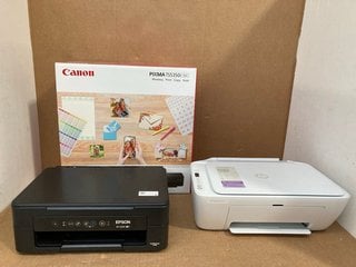 3 X ASSORTED HOME PRINTERS TO INCLUDE CANON PIXMA TS5350I HOME PRINTER IN BLACK: LOCATION - A14