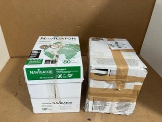 2 X BOXES OF A4 WHITE COPIER PAPER TO INCLUDE BOX OF NAVIGATOR A4 WHITE PAPER: LOCATION - A14