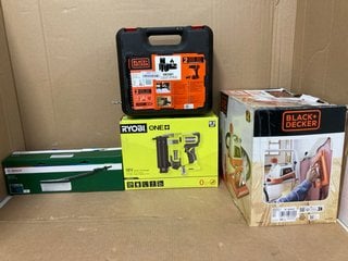 4 X ASSORTED DIY ITEMS TO INCLUDE RYOBI ONE 18V 18 GAUGE NAIL GUN: LOCATION - A12