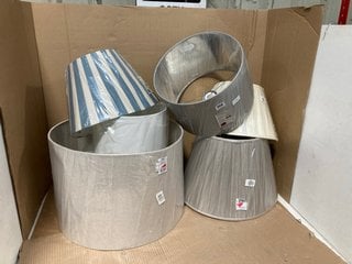 5 X ASSORTED JOHN LEWIS & PARTNERS LIGHT SHADES TO INCLUDE 35CM POLYESTER SHADE IN GREY: LOCATION - A11