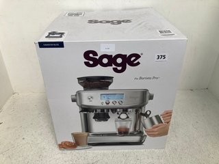 SAGE THE BARISTA PRO BEAN TO CUP COFFEE MACHINE IN DAMSON BLUE - MODEL: SES878DBL - RRP £730: LOCATION - A6