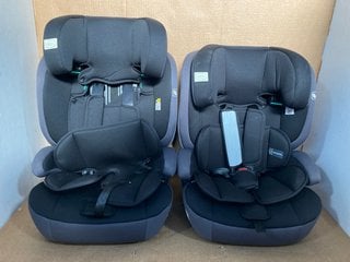 2 X ECE R129/03 UNIVERSAL BELTED I-SIZE BOOSTER SEATS IN BLACK AND GREY: LOCATION - A1