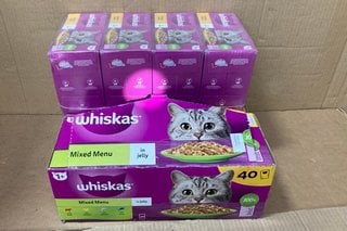 QTY OF ASSORTED WHISKAS CAT FOOD TO INCLUDE WHISKAS MIXED MENU IN JELLY - BBE: 05/07/2026: LOCATION - B3