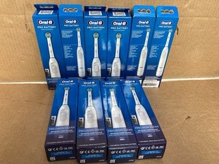 10 X ORAL B PRO BATTERY ELECTRIC TOOTHBRUSHES - RRP £250.00: LOCATION - B4