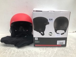 ANON RAIDER 3 MENS HELMET IN BLACK - SIZE 52-55CM TO INCLUDE AIRHOLE BALACLAVA IN BLACK - SIZE M/L: LOCATION - B5