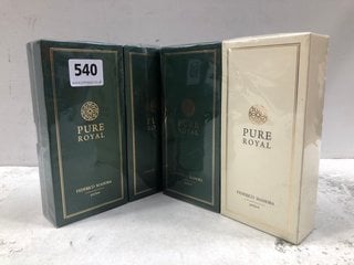 4 X PURE ROYAL PERFUMES TO INCLUDE FEDERICO MAHORA PERFUME 50ML: LOCATION - B5