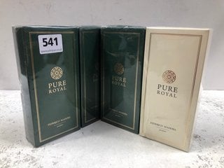 4 X PURE ROYAL PERFUMES TO INCLUDE FEDERICO MAHORA PERFUME 50ML: LOCATION - B5