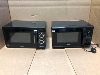 TOWER 20L 800W MANUAL MICROWAVE IN BLACK TO INCLUDE SWAN 20L 700W MANUAL MICROWAVE IN BLACK: LOCATION - B13