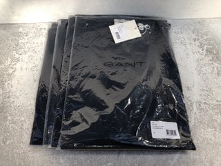 4 X GANT REGULAR FIT SHIELD T SHIRTS IN EVENING BLUE - IN VARIOUS SIZES: LOCATION - B14