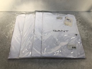 4 X GANT REGULAR FIT SHIELD T SHIRTS IN 110 WHITE - IN VARIOUS SIZES: LOCATION - B14