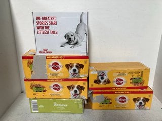 QTY OF ASSORTED DOG FOOD TO INCLUDE PEDIGREE COMPLETE WET FOOD FOR DOGS - BBE: 04/07/2026: LOCATION - B16