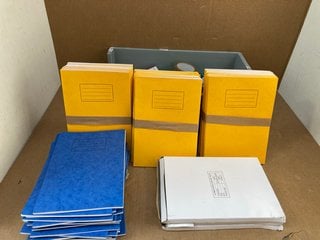 QTY OF ASSORTED STATIONARY ITEMS TO INCLUDE LARGE NOTEBOOKS IN YELLOW: LOCATION - C17