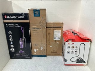 4 X ASSORTED CLEANING ITEMS TO INCLUDE RUSSELL HOBBS ATHENA 2 UPRIGHT VACUUM CLEANER: LOCATION - C13