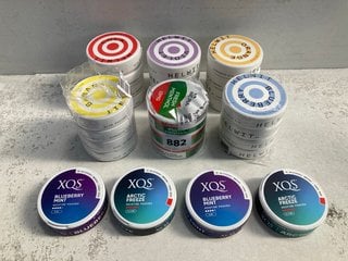 QTY OF ASSORTED NICOTINE ITEMS TO INCLUDE 3 X AQUA 15MG NIC POUCHES IN FRESH MENTHOL - (PLEASE NOTE: 18+YEARS ONLY. ID MAY BE REQUIRED): LOCATION - C5