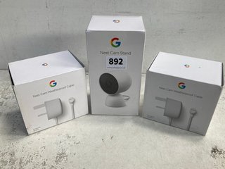 2 X GOOGLE 10M CAM WEATHERPROOF CABLES TO ALSO INCLUDE GOOGLE NEST CAM STAND: LOCATION - C5