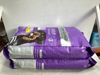 2 X PACKS OF ARDEN GRANGE LARGE BREED 12KG+2KG ADULT DOG BISCUITS - BBE 31/7/26: LOCATION - C5