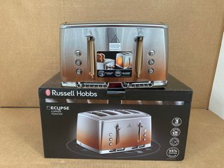 RUSSELL HOBBS ECLIPSE 4 SLICE TOASTER IN COPPER- MODEL NO 25143: LOCATION - WA3