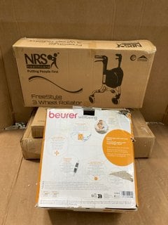 3 X ASSORTED ITEMS TO INCLUDE BEURER WELLBEING HEATED OVER BLANKET: LOCATION - C2