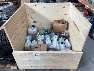 (COLLECTION ONLY) PALLET OF ASSORTED CHEMICALS TO INCLUDE PRO KLEEN TOILET MACERATOR CLEANER & DESCALER 5LTR (PLEASE NOTE: 18+YEARS ONLY. ID MAY BE REQUIRED): LOCATION - B5