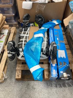 PALLET OF ASSORTED ITEMS TO INCLUDE SUMMIT VEHICLE ROOF BARS: LOCATION - A4