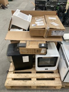 PALLET OF ASSORTED APPLIANCES TO INCLUDE ELECTRIQ COUNTER TOP WATER DISPENSER: LOCATION - A6 (KERBSIDE PALLET DELIVERY)