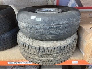 2 X ASSORTED VEHICLE TYRES TO INCLUDE GREEN-MAX VAN TYRE SIZE: 235/65R16C: LOCATION - AR6