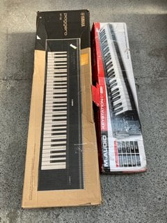 YAMAHA PIAGGERO NP-15B LIGHTWEIGHT AND PORTABLE DIGITAL KEYBOARD RRP £220 TO INCLUDE M-AUDIO KEYSTATION 61 MK3 KEYBOARD: LOCATION - AR9