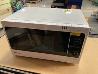 (COLLECTION ONLY) TOSHIBA MICROWAVE IN WHITE 800W TO INCLUDE COMFEE MICROWAVE IN WHITE: LOCATION - AR10