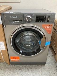 HOTPOINT 9KG WASHING MACHINE IN GREY MODEL: NM11 948 GC A UK RRP: £390: LOCATION - A1