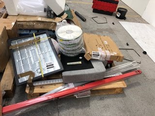 PALLET OF ASSORTED HARDWARE ITEMS TO INCLUDE CLARK DRAIN MANHOLE COVER: LOCATION - B4 (KERBSIDE PALLET DELIVERY)