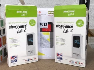 ALCOSENSE PRO FUEL CELL BREATHALYZER TO INCLUDE 2 X ALCOSENSE LITE 2'S: LOCATION - AR1