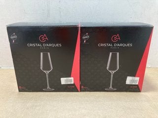 2 X BOXES OF 6 CRISTAL D'ARQUES ULTIME CRYSTAL WINE GLASSES: LOCATION - AR1