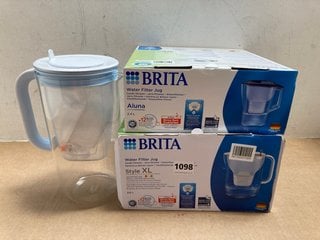 3 X ASSORTED BRITA WATER FILTER JUGS IN VARIOUS SIZES & STYLES: LOCATION - AR6