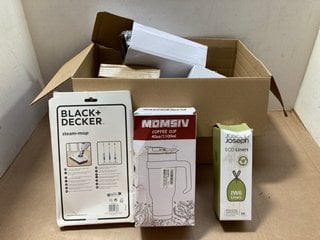 QTY OF ASSORTED ITEMS TO INCLUDE MOMSIV 40 OZ COFFEE CUP IN BLACK: LOCATION - AR11