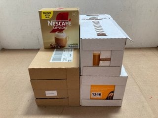 QTY OF ASSORTED COFFEE ITEMS TO INCLUDE BOX OF 3 X NESCAFE DOLCE GUSTO CAFE AU LAIT DECAFFEINATO PODS - BBE 30/11/24: LOCATION - AR15