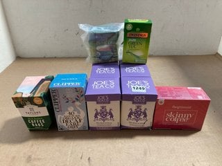 QTY OF ASSORTED TEA ITEMS TO INCLUDE 6 X BOXES OF JOE'S TEA CO ORGANIC THE EARL OF GREY TEA - BBE 10/24: LOCATION - AR15