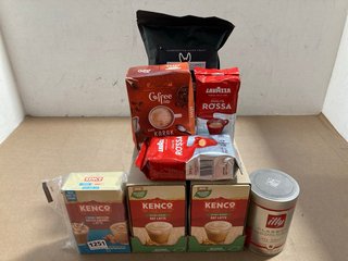 QTY OF ASSORTED COFFEE ITEMS TO INCLUDE 12 X BOXES OF KENCO PLANT BASED OAT LATTE SACHETS - BBE 13/11/25: LOCATION - AR15