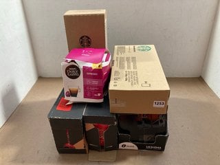 QTY OF ASSORTED COFFEE ITEMS TO INCLUDE BOX OF NESCAFE DOLCE GUSTO INTENSITY 5 ESPRESSO COFFEE PODS - BBE 30/4/25: LOCATION - AR15