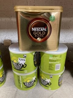 4 X TUBS OF CLIPPER 500G DECAF ORGANIC INSTANT COFFEE - BBE 3/26 TO ALSO INCLUDE TUB OF NESCAFE GOLD BLEND 750G INSTANT COFFEE - BBE 2/26: LOCATION - BR15