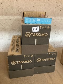 5 X ASSORTED COFFEE ITEMS TO INCLUDE 3 X TASSIMO CHAI LATTE PODS - BBE 7/11/24: LOCATION - BR16