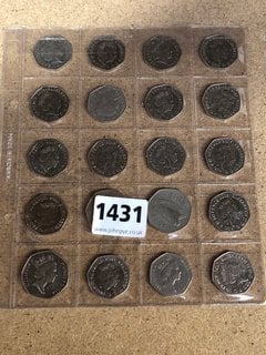 A COLLECTION OF 20 X COLLECTIBLE 50 PENCE COINS: LOCATION - BR22