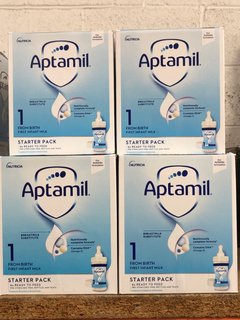 10 X BOXES OF APTAMIL FROM BIRTH STARTER PACK FIRST INFANT MILK - BBE 21/11/24: LOCATION - BR20