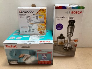 QTY OF ASSORTED SMALL KITCHEN APPLIANCES TO INCLUDE BOSCH MAXOMIXX 1000W KITCHEN HAND BLENDER: LOCATION - AR18