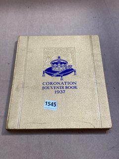 A 1937 CORONATION SOUVENIR BOOK: LOCATION - AR18