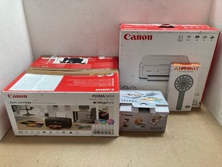 3 X ASSORTED CANON PRINTER ITEMS TO INCLUDE CANON PIXMA G650 MULTI-PURPOSE PRINTER: LOCATION - AR19